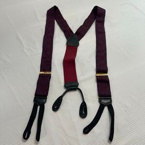 Trafalgar Vintage Paisley Purple Red Suspenders Braces